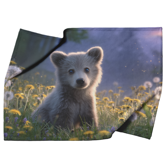 Baby_Bear_With_Blue_Eyes_Sitting_In_Glow_H_Blanket_Top_Bottom_Folds_Mockup.png