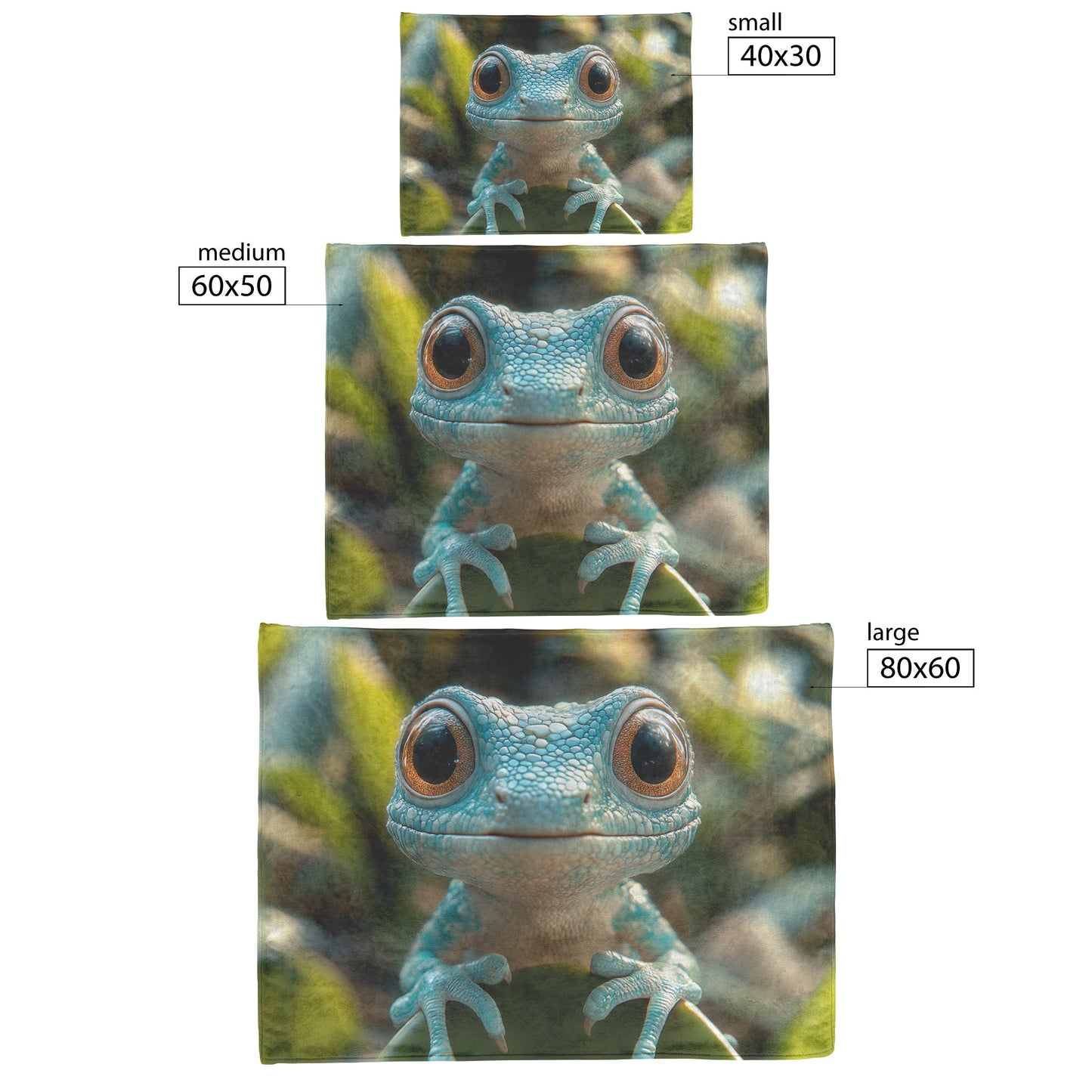 Baby Blue Gecko Cozy Fleece and Sherpa Blanket Bring the Jungle to Life - Awakening Righteousness