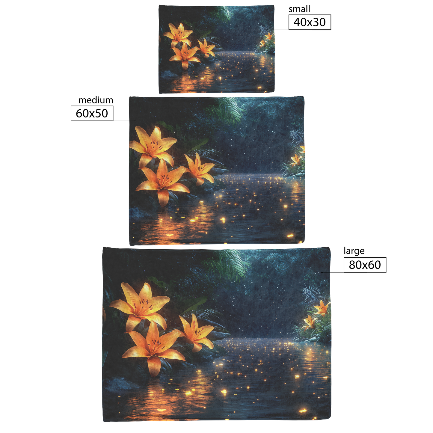 Glowing_Yellow_Lilies_by_Golden_Riverban_H_Blanket_Size_Options_Mockup.png