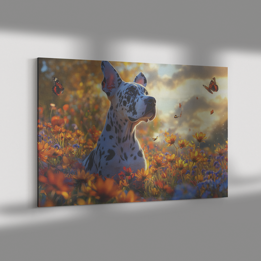 Great_Dane_Puppy_Sitting_in_Glowing_Wild_H_Rectangle_Dramatic_Shadow_Mockup.png