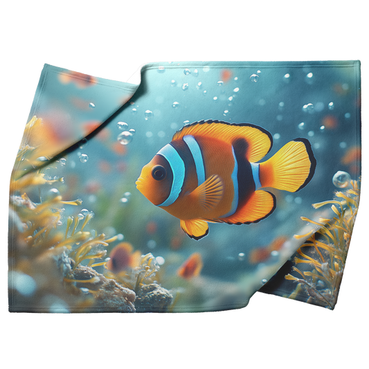 Moorish_Idol_Swimming_Near_Glowing_Sea_G_H_Blanket_Top_Bottom_Folds_Mockup.png