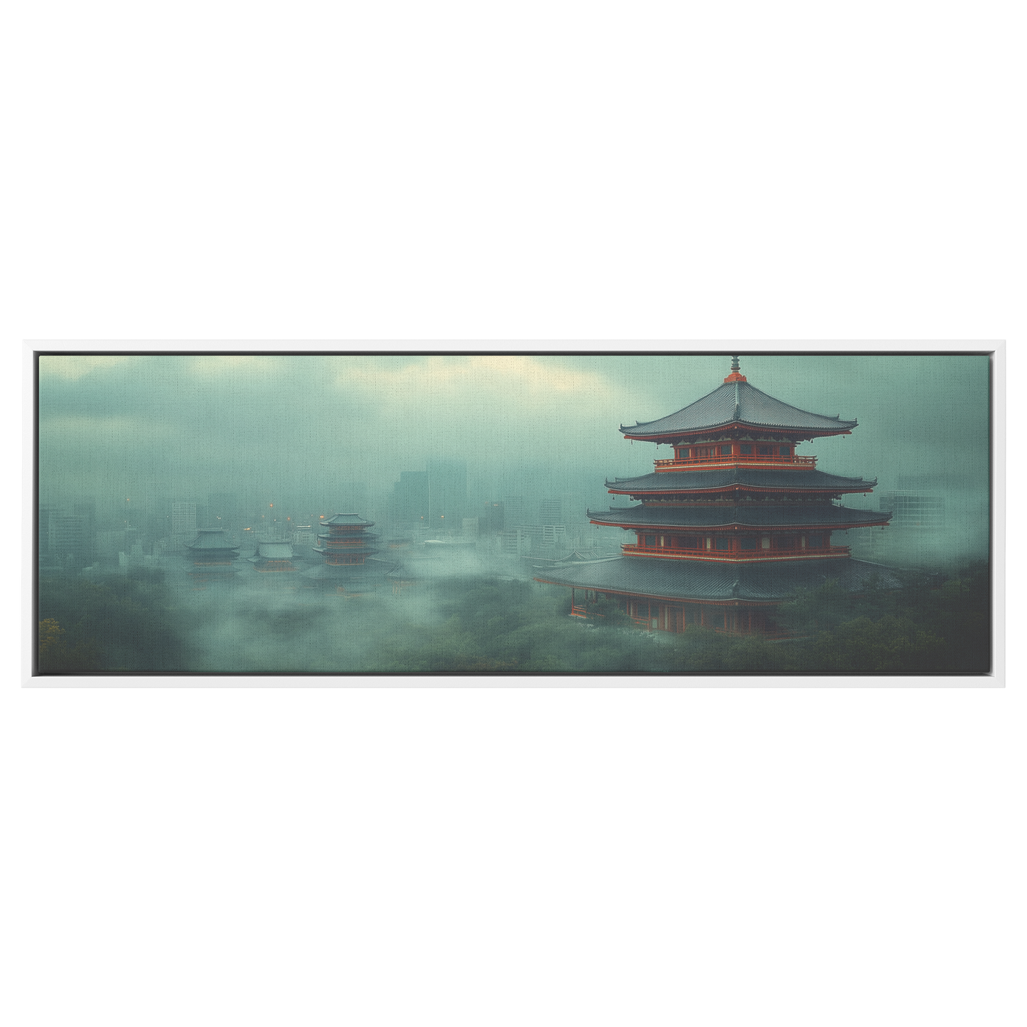 Vintage_View_of_Tokyo_Historical_Temples_White_Framed_Canvas_H_Panoramic_Main_Mockup.png