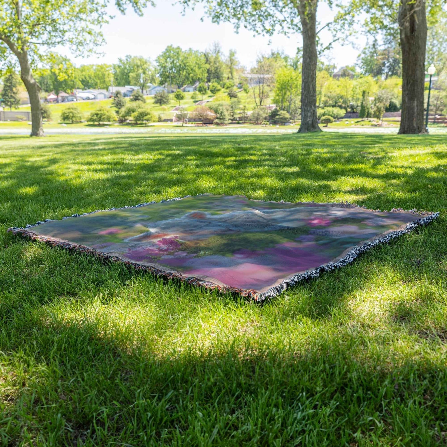 Cute Lamb Sleeping in a Vibrant Flower Meadow Surrounded Pastel Colors Christian Throw Blanket Cozy Woven Kids Comfort Blanket with Hope Holy Faith Inspired Prayer Healing Blanket for Children