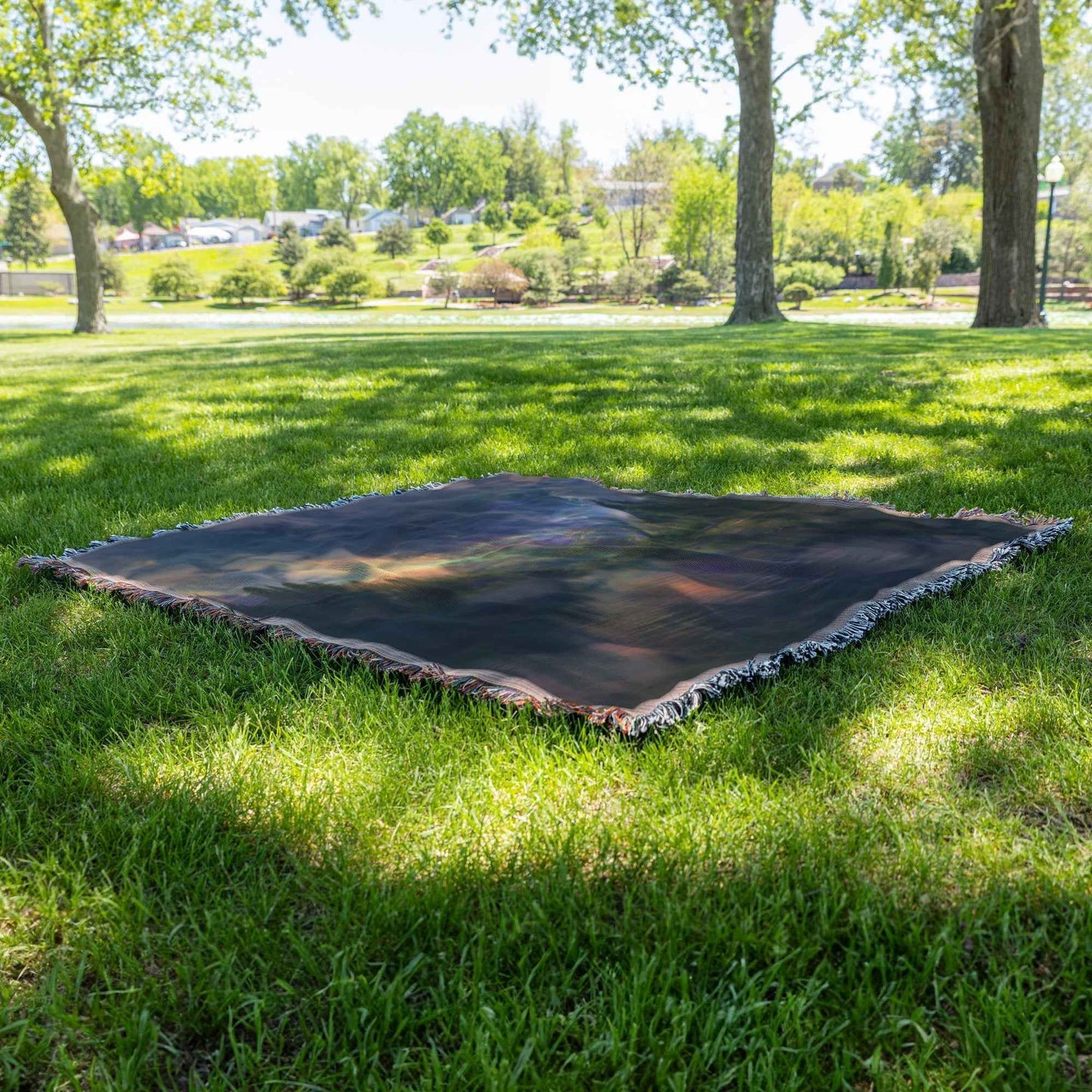 Ethereal Forest and Twilight River Christian Throw Blanket Cozy Woven Kids Comfort Blanket with Divine Serenity Holy Faith-Inspired Prayer Healing Blanket For Children