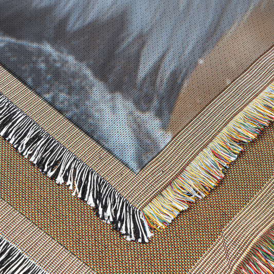 Majestic Bald Eagle Woven Throw Blanket Stunning Wildlife Blanket with Snowy Backdrop and Sharp Eyes for Nature Lovers Perfect for Living Room Bedroom or Winter Home Décor - Awakening Righteousness
