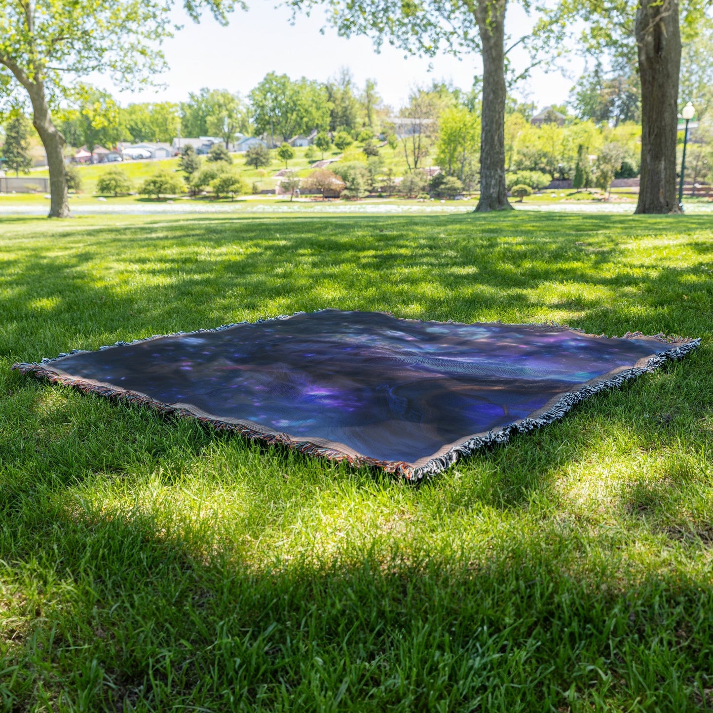 Night Elf Alliance Hero Woven Throw Blanket Enchanting World of Warcraft Fantasy Art for Home or Gift - Awakening Righteousness