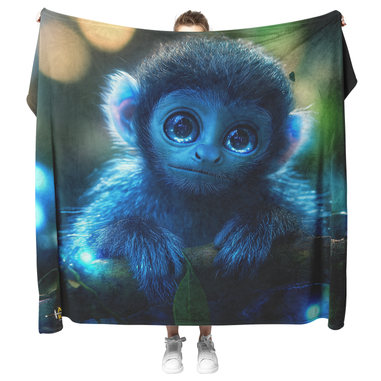 🐒Monkey Sherpa Fleece Blankets | Awakening Aesthetics