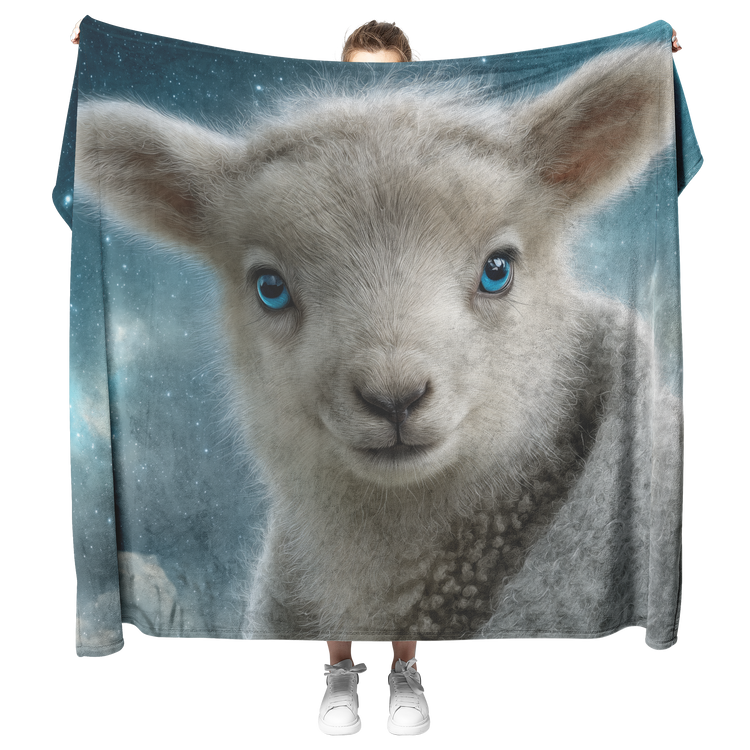 🐑 Lamb of God Sherpa Fleece Blanket Collection | Awakening Aesthetics