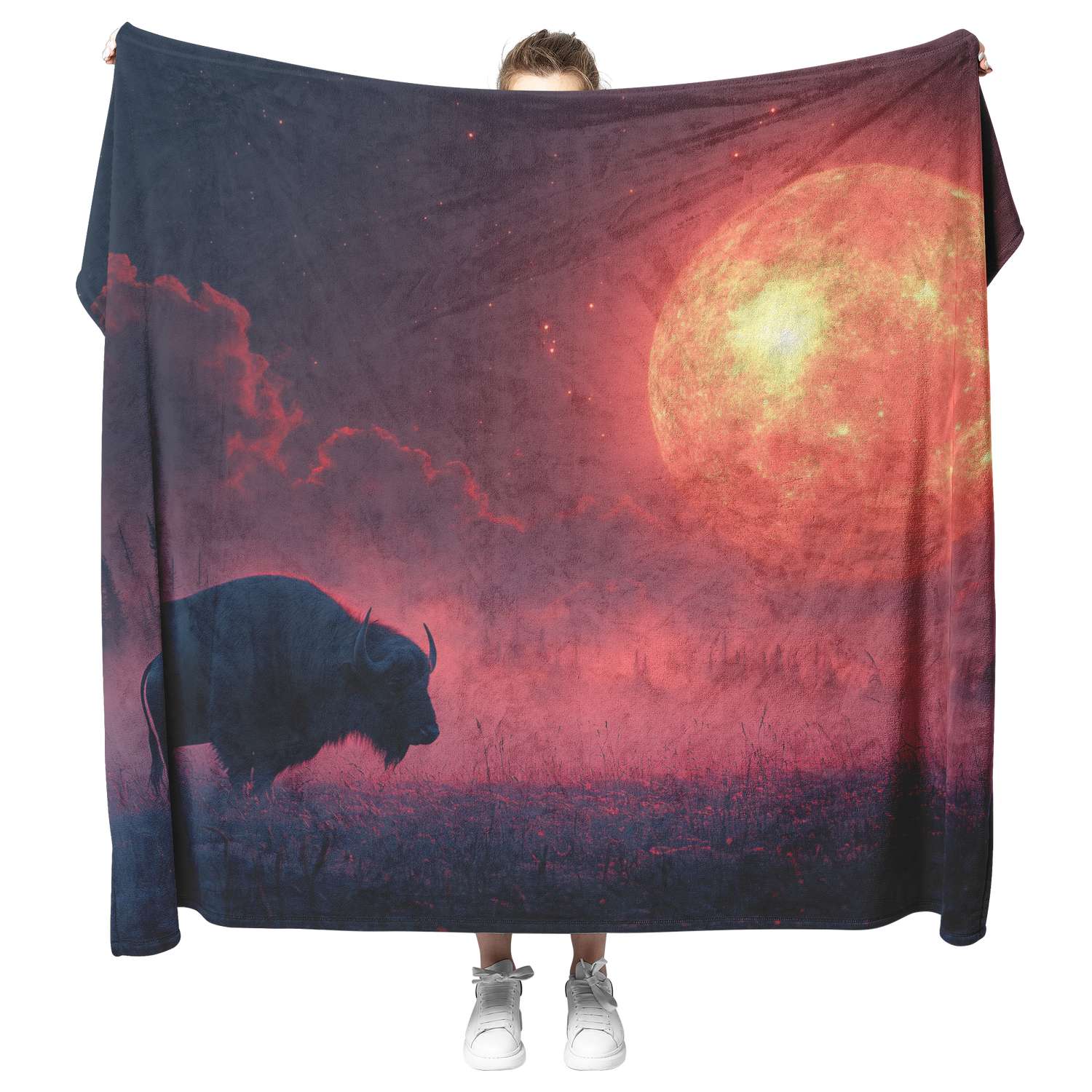 🐃 Buffalo Sherpa Fleece Blanket Collection | Awakening Aesthetics