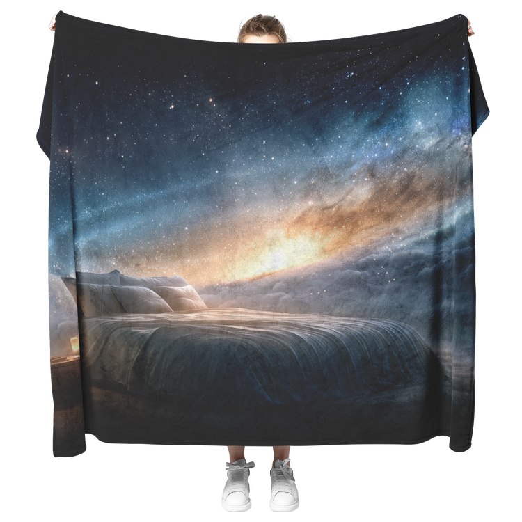 🌌 Galaxy Dreamscapes Sherpa Fleece Blanket Collection | Awakening Aesthetics
