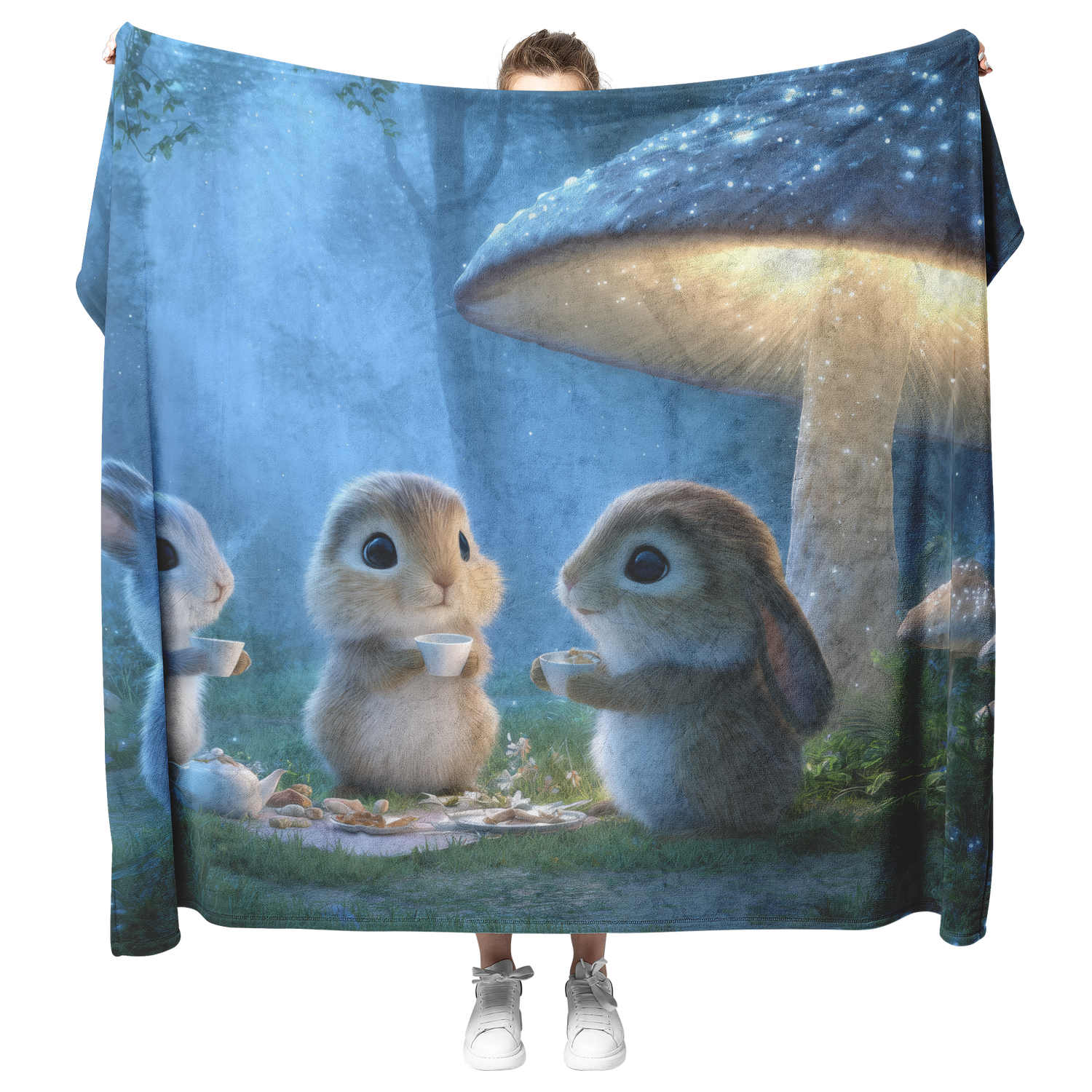 🍄 Fantasy Mushroom Forests Sherpa Fleece Blanket Collection | Awakening Aesthetics