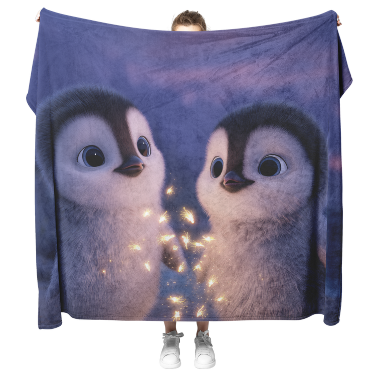 🐧 Penguins Sherpa Fleece Blanket Collection | Awakening Aesthetics