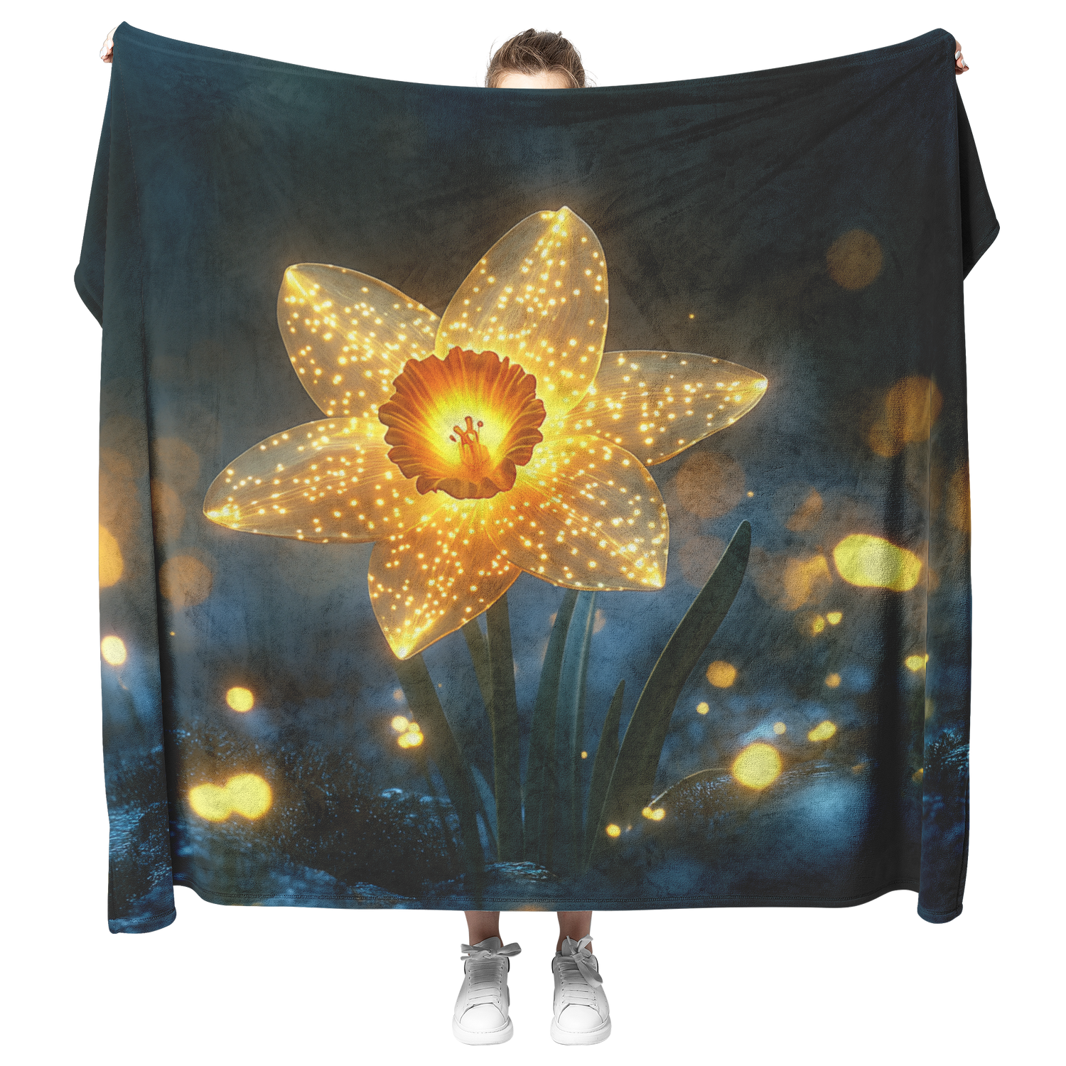 🌼 Daffodil Sherpa Fleece Blanket Collection | Awakening Aesthetics