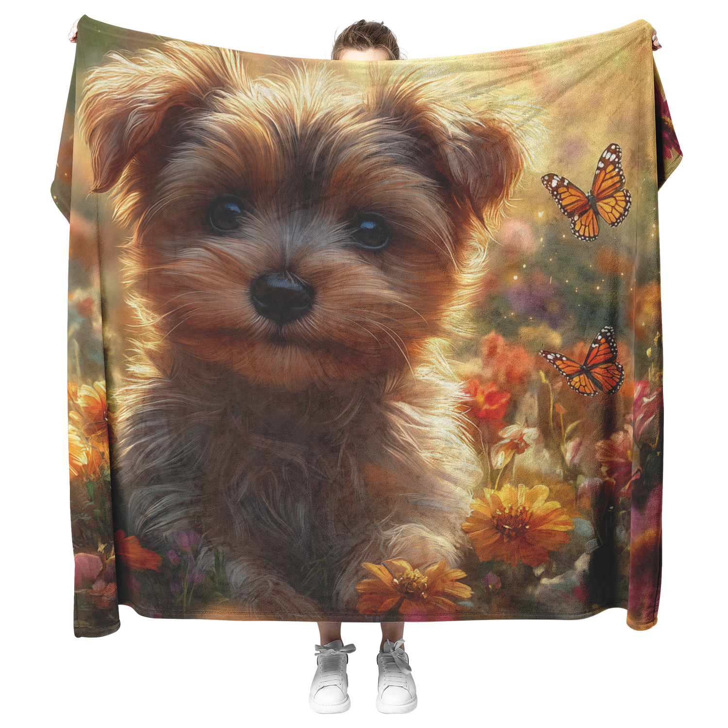 🐾 Yorkshire Terrier Dog Sherpa Fleece Blanket Collection | Awakening Aesthetics