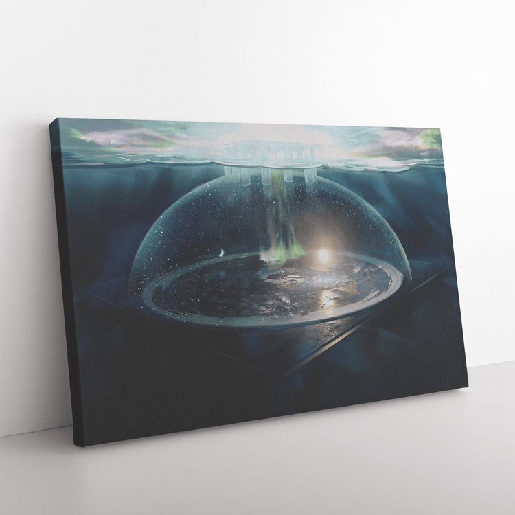 🌍 Flat Earth with Firmament Christian Canvas Art Collection | Awakening Aesthetics