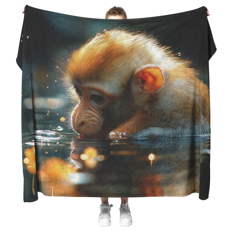 🐒 Proboscis Monkey Sherpa Fleece Blanket Collection | Awakening Aesthetics