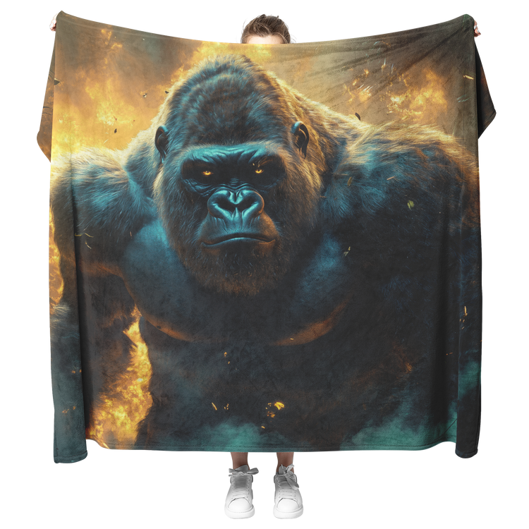 🦍 Gorilla Sherpa Fleece Blanket Collection | Awakening Aesthetics