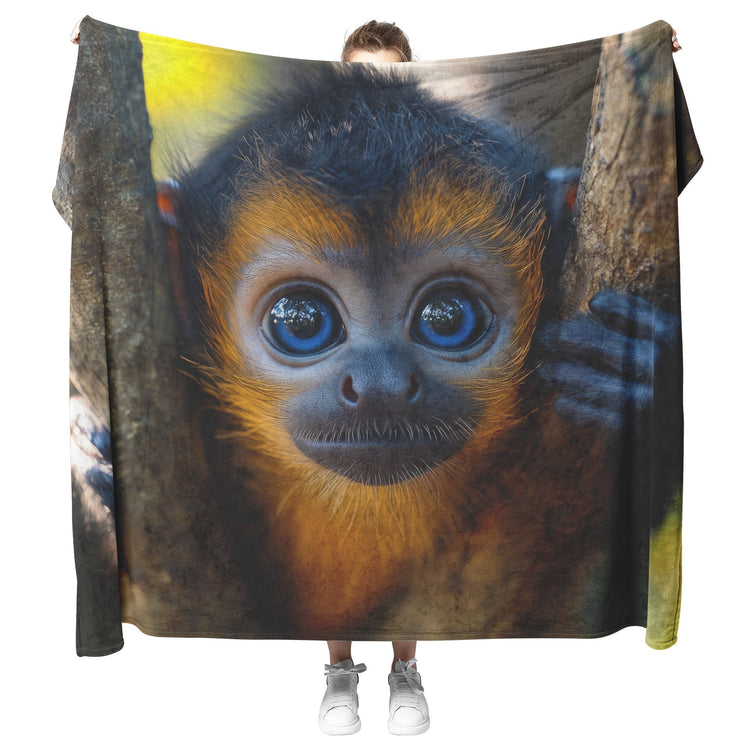 🐒 Spider Monkey Sherpa Fleece Blanket Collection | Awakening Aesthetics
