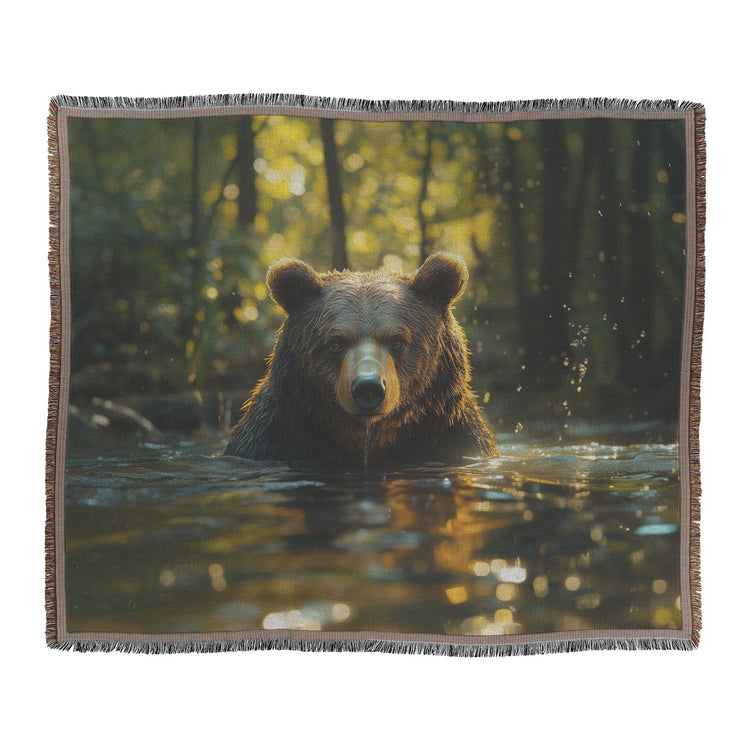 🐻 Brown Bear Woven Throw Blanket Collection | Awakening Aesthetics