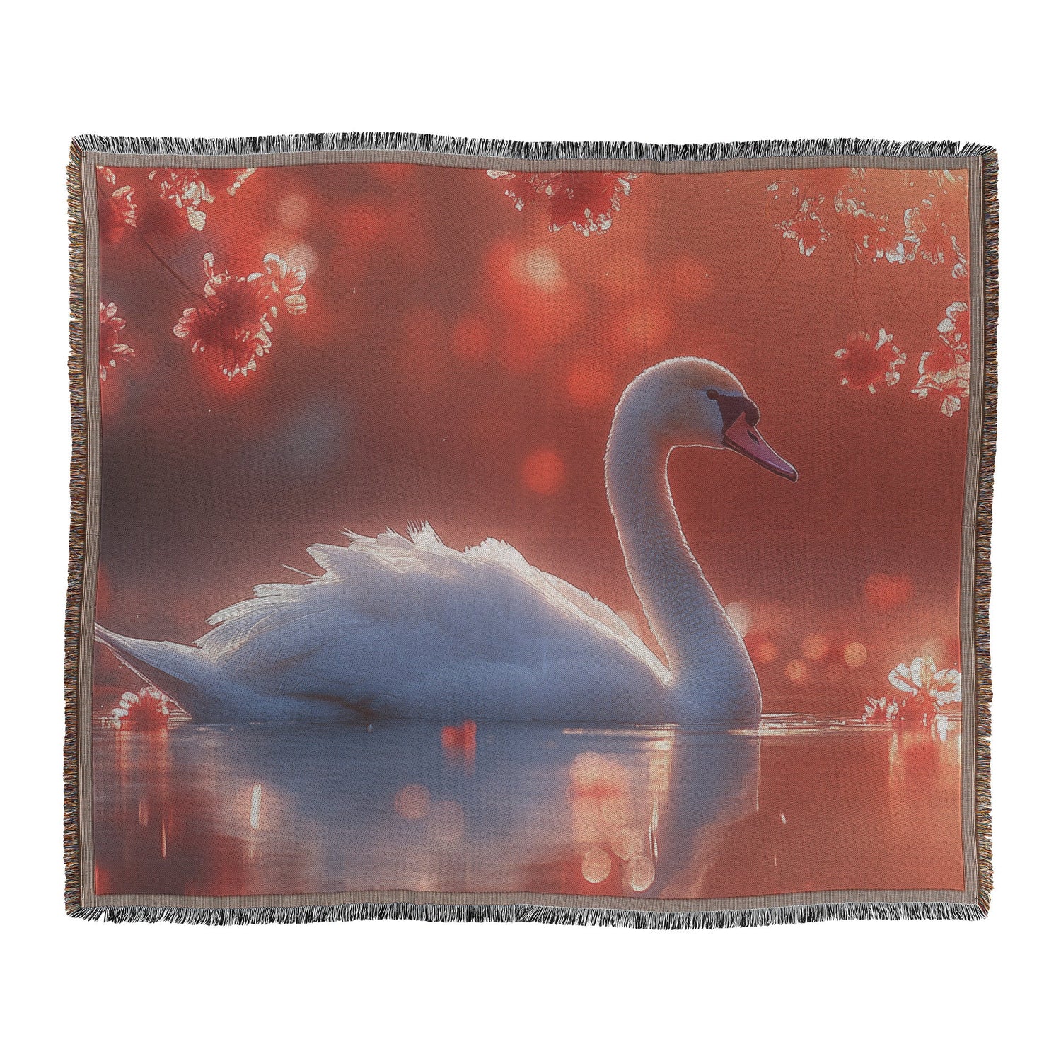 🦢 Swan Woven Throw Blanket Collection | Awakening Aesthetics