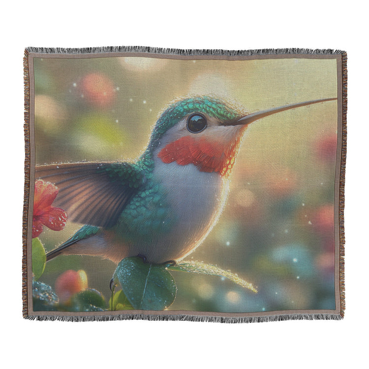 🐦 Hummingbird Woven Throw Blanket Collection | Awakening Aesthetics