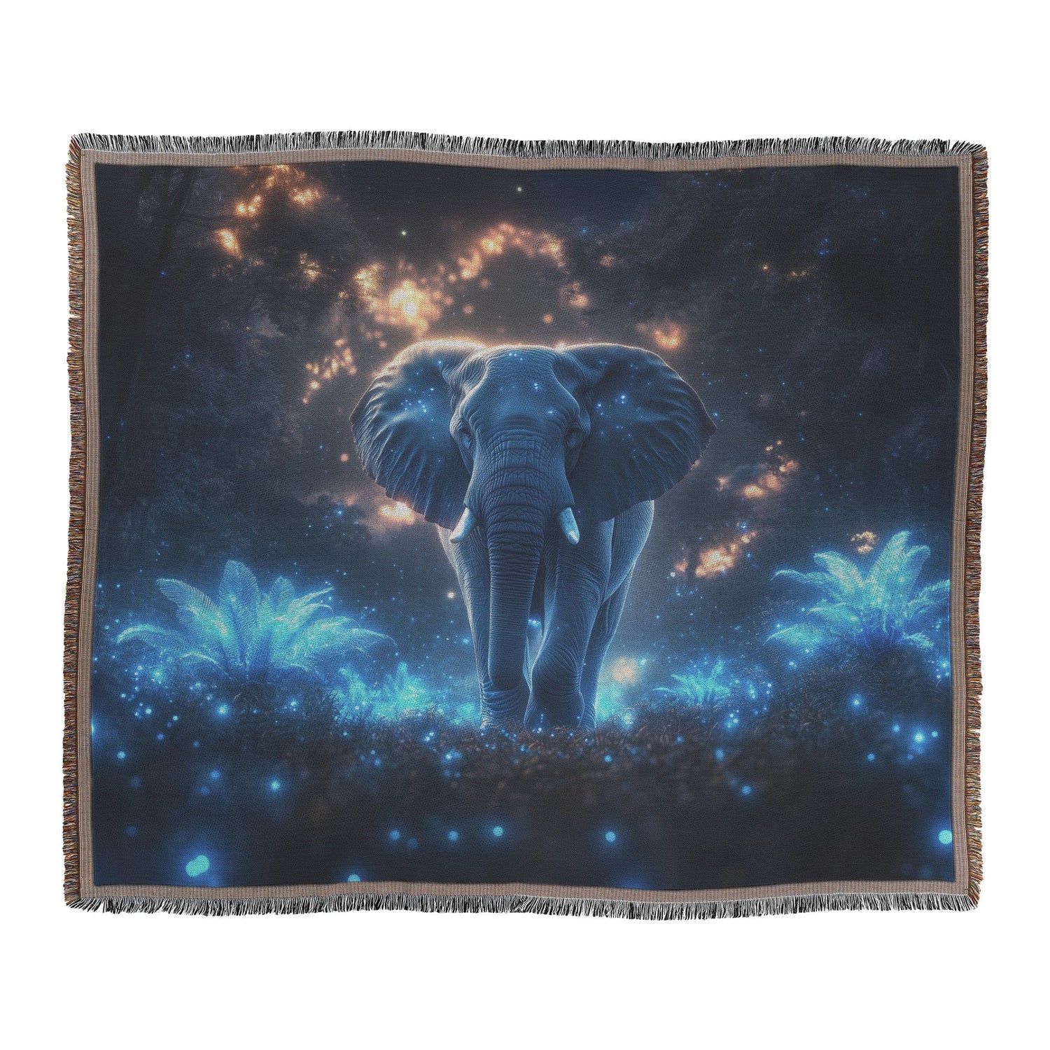 🐘 Elephant Woven Throw Blanket Collection | Awakening Aesthetics