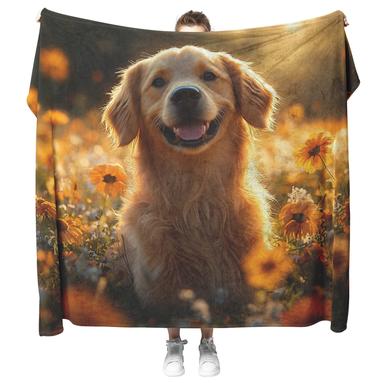 🐾 Golden Retriever Dog Sherpa Fleece Blanket Collection | Awakening Aesthetics