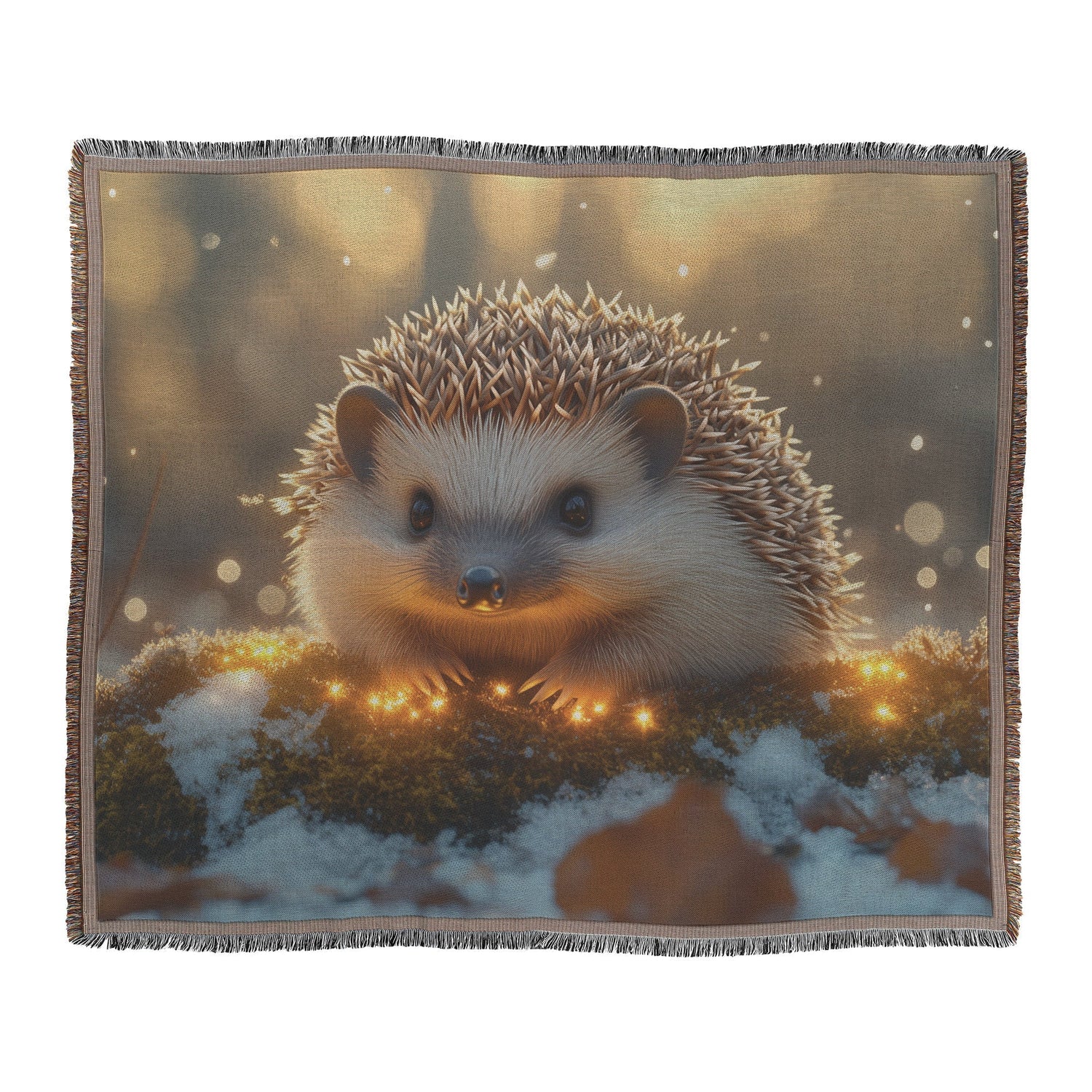🦔 Hedgehog Woven Throw Blanket Collection | Awakening Aesthetics