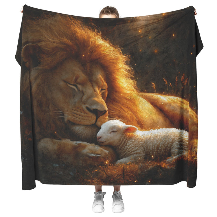 🦁 Lion of Judah Sherpa Fleece Blanket Collection | Awakening Aesthetics