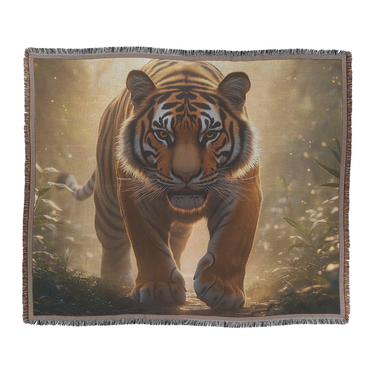 🐅 Bengal Tiger Woven Throw Blanket Collection | Awakening Aesthetics