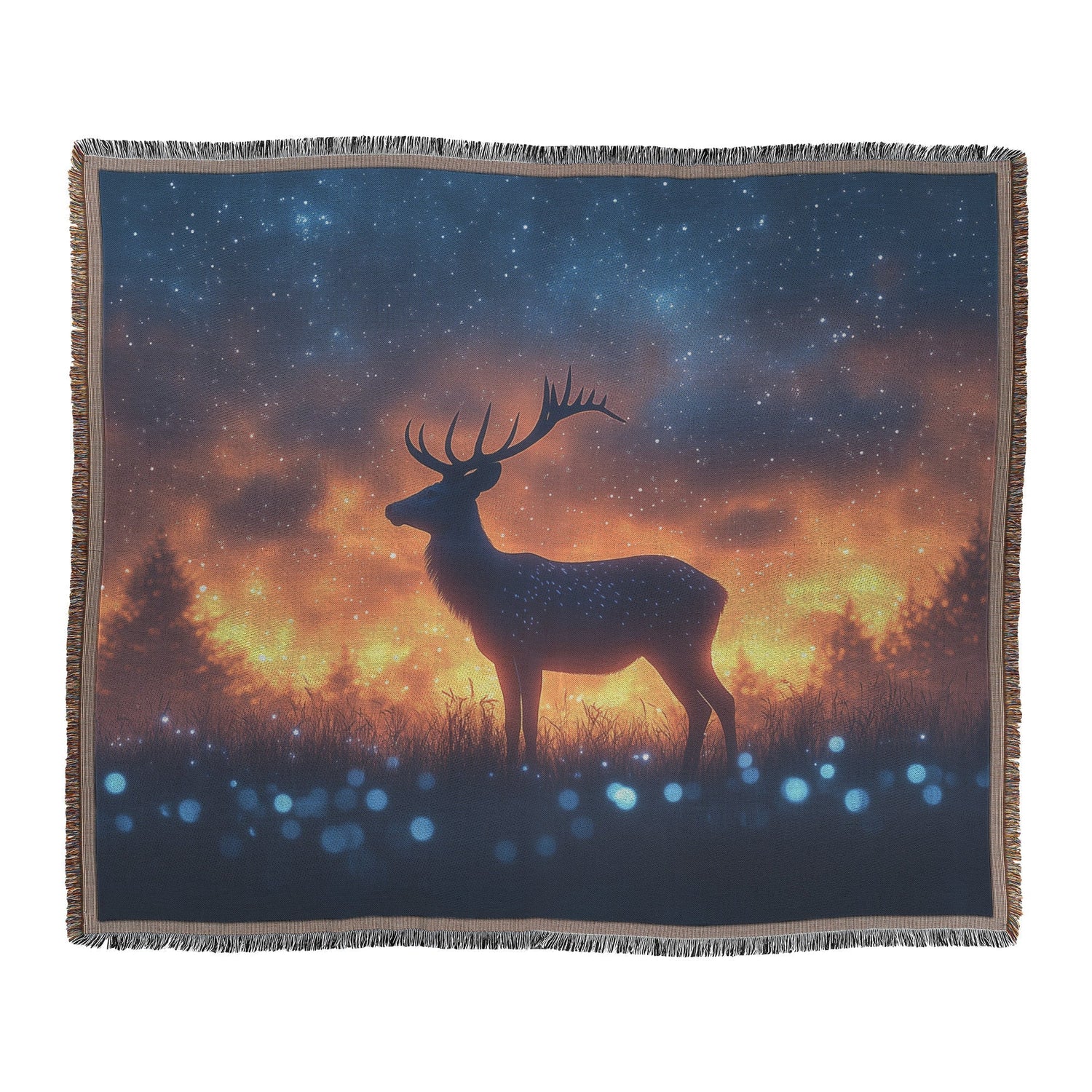 🦌 Deer Woven Throw Blanket Collection | Awakening Aesthetics