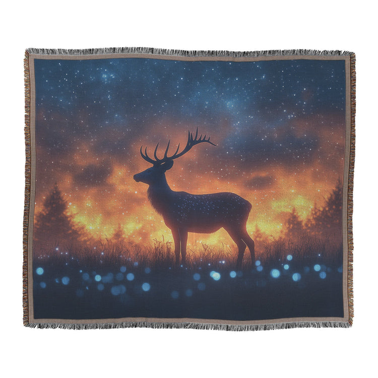 🦌 Deer Woven Throw Blanket Collection | Awakening Aesthetics