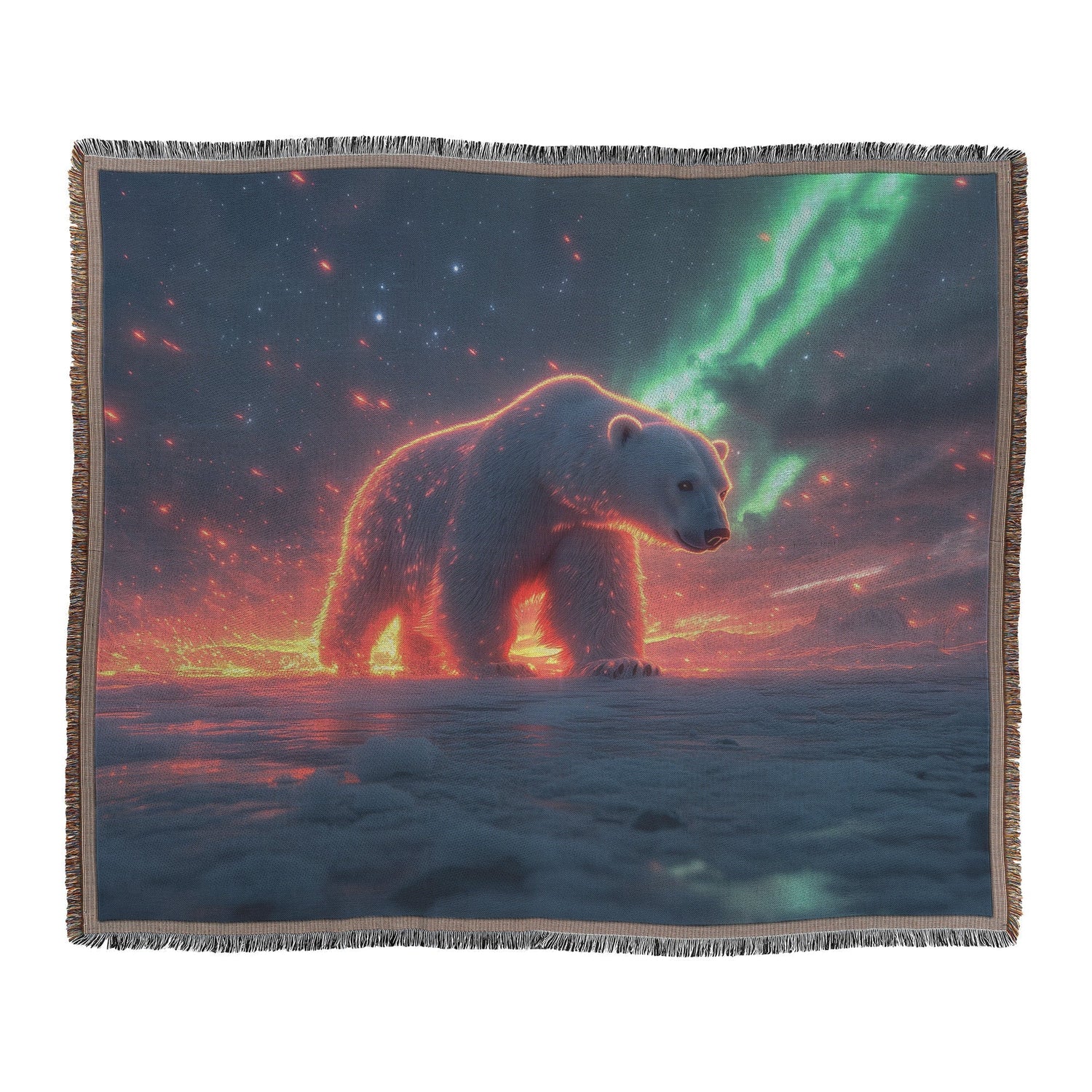 🐻‍❄️ Polar Bear Woven Throw Blanket Collection | Awakening Aesthetics