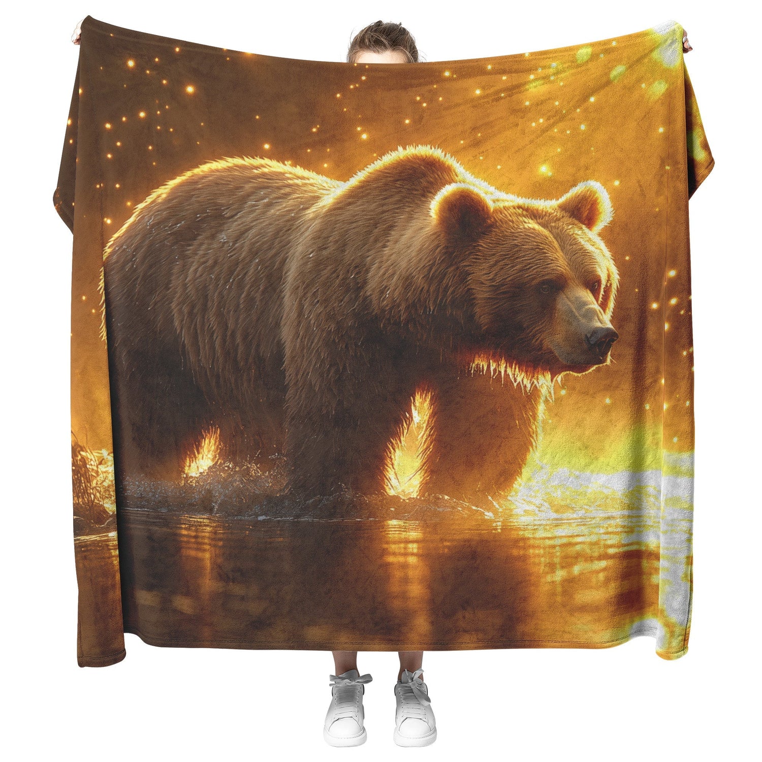 🐻 Brown Bear Sherpa Fleece Blanket Collection | Awakening Aesthetics
