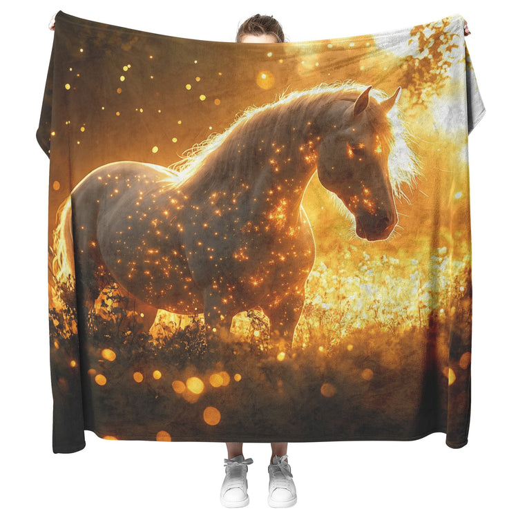 🐴 Horse Sherpa Fleece Blanket Collection | Awakening Aesthetics