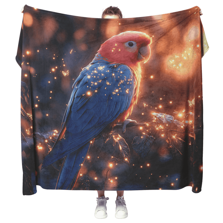 🦜 Parrot Sherpa Fleece Blanket Collection | Awakening Aesthetics