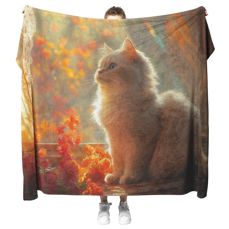 🐱 Persian Cat Sherpa Fleece Blanket Collection | Awakening Aesthetics