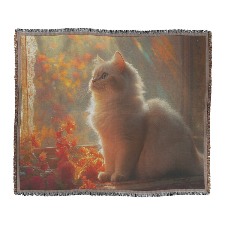 🐱 Persian Cat Woven Throw Blanket Collection | Awakening Aesthetics