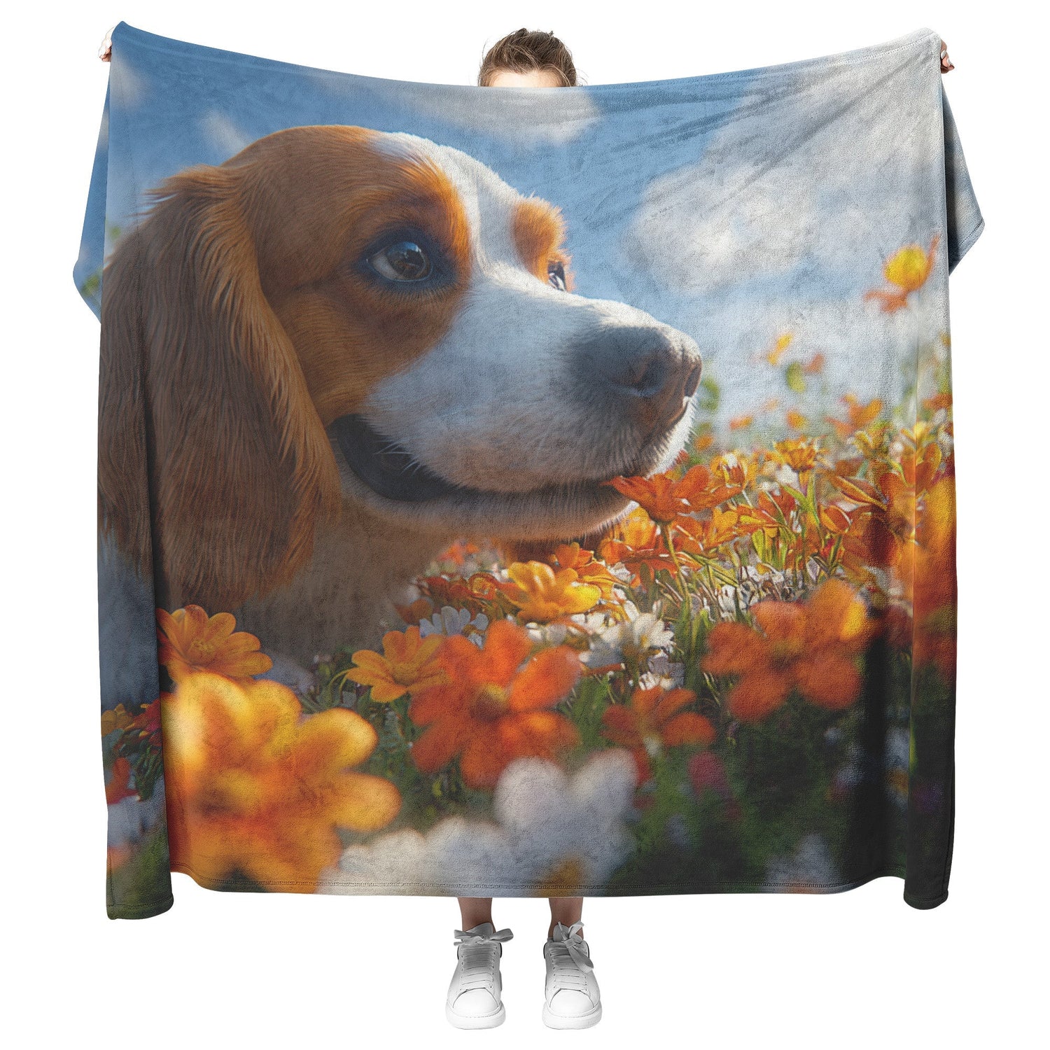 🐾 Basset Hound Dog Sherpa Fleece Blanket Collection | Awakening Aesthetics