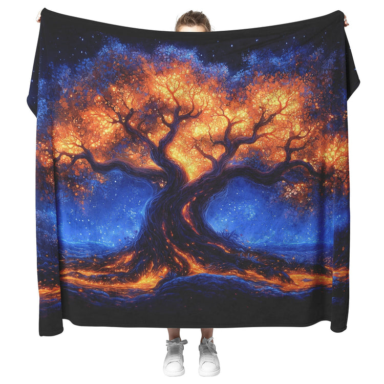 🌲 Forest & Trees Sherpa Fleece Blanket Collection | Awakening Aesthetics