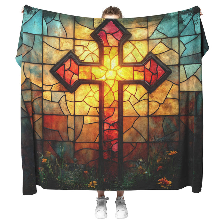Stained Glass Sherpa Fleece Blanket Collection | Awakening Aesthetics