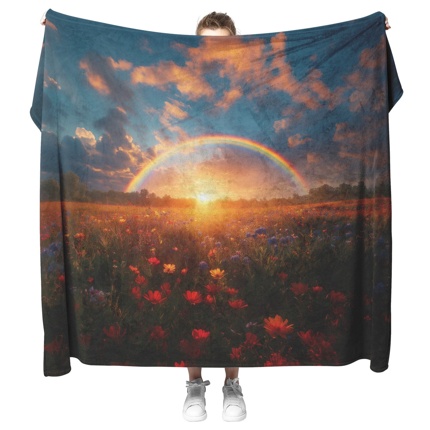 🌈 Amazing Rainbow Sherpa Fleece Blanket Collection | Awakening Aesthetics
