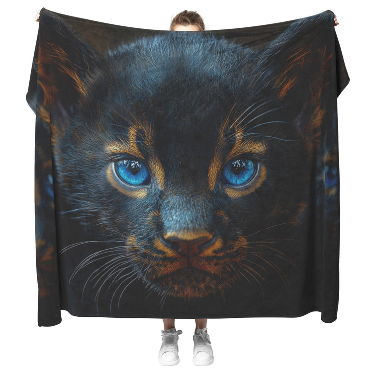 🐆 Panther Sherpa Fleece Blanket Collection | Awakening Aesthetics