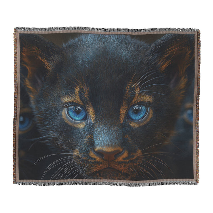 🐆 Panther Woven Throw Blanket Collection | Awakening Aesthetics