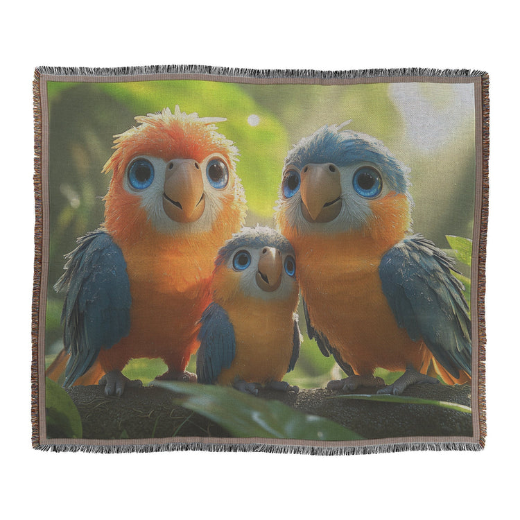 🦜 Parrot Woven Throw Blanket Collection | Awakening Aesthetics