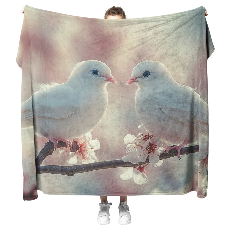 🕊️ Doves of Peace Sherpa Fleece Blanket Collection | Awakening Aesthetics