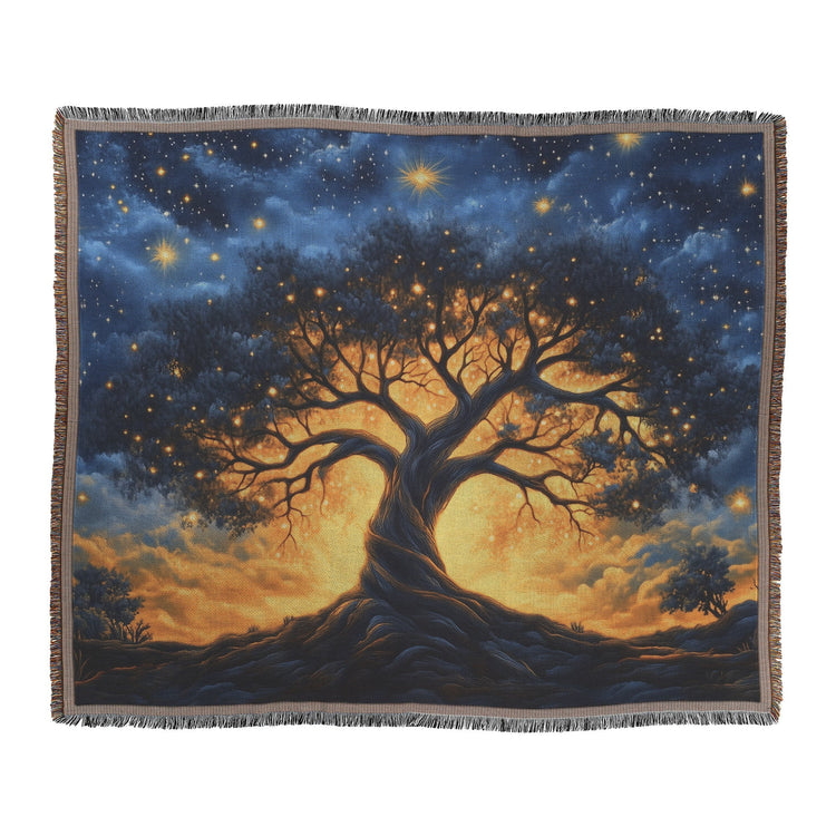 🌳 Forest & Trees Woven Throw Blanket Collection | Awakening Aesthetics