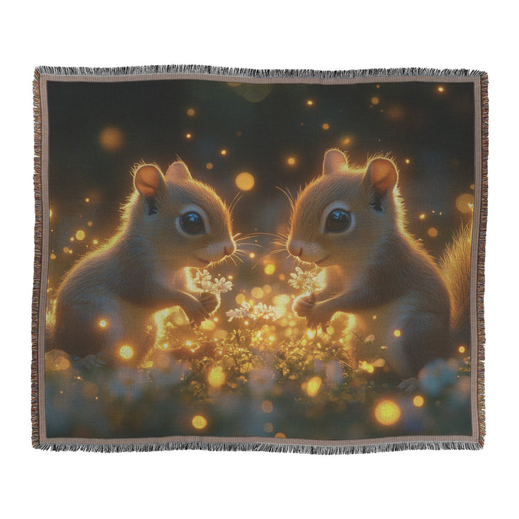 🐿️ Squirrel Woven Throw Blanket Collection | Awakening Aesthetics