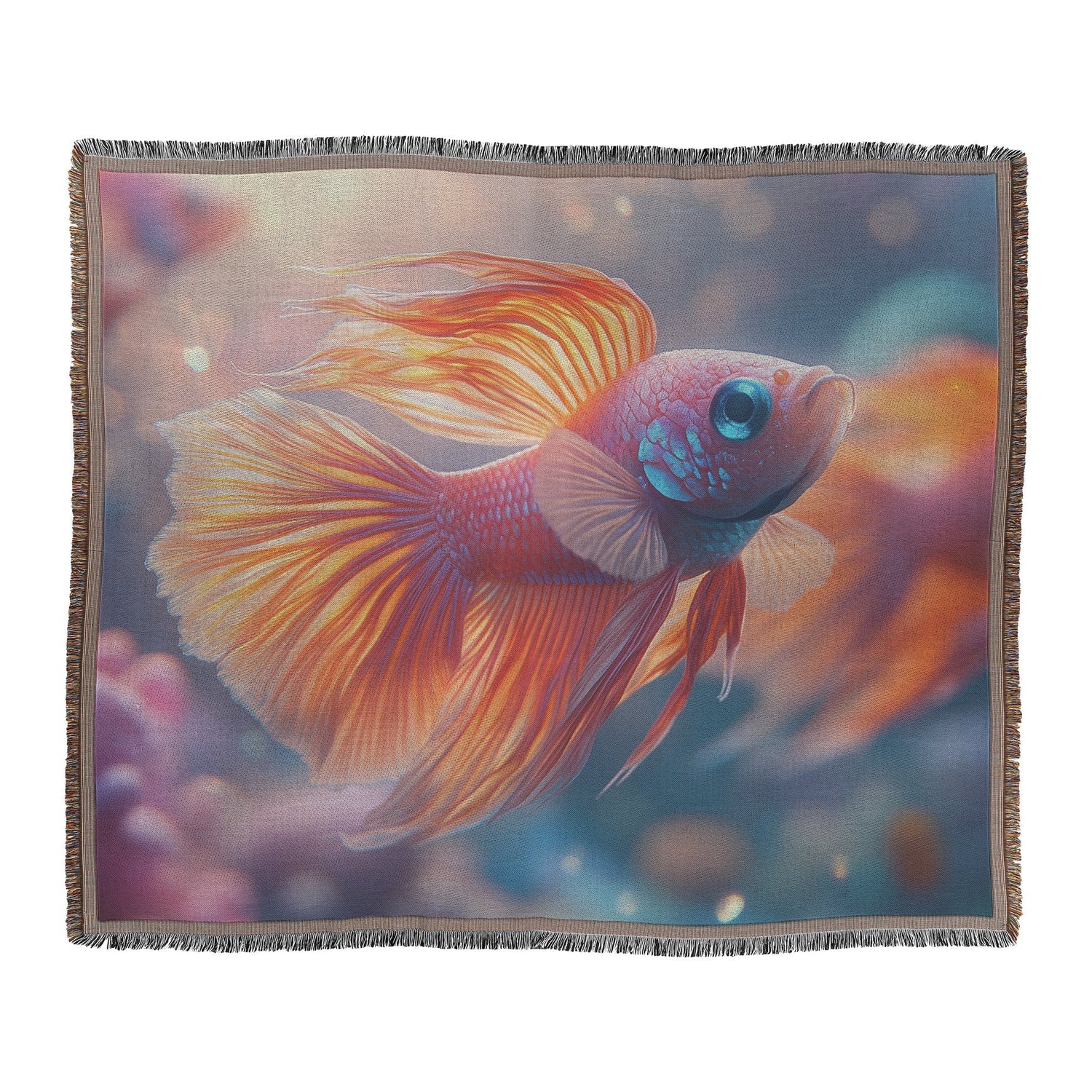🐟 Fish Woven Throw Blanket Collection | Awakening Aesthetics