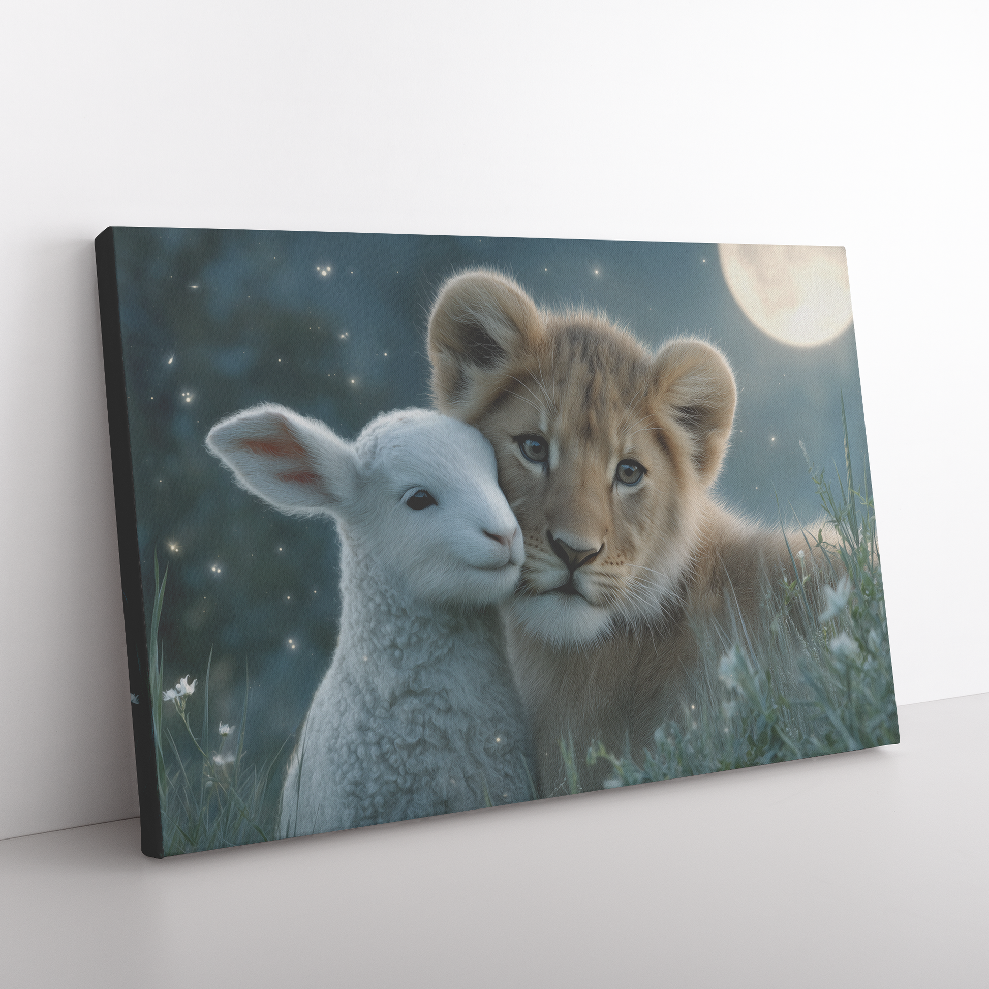 Adorable_Lion_and_Lamb_Cuddled_Under_Glo_H_Rectangle_Angle_Floor_Mockup.png_15486562